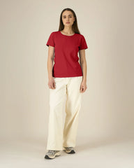 T-shirt donna cotone bio Expresser 2.0 da personalizzare - Rosso