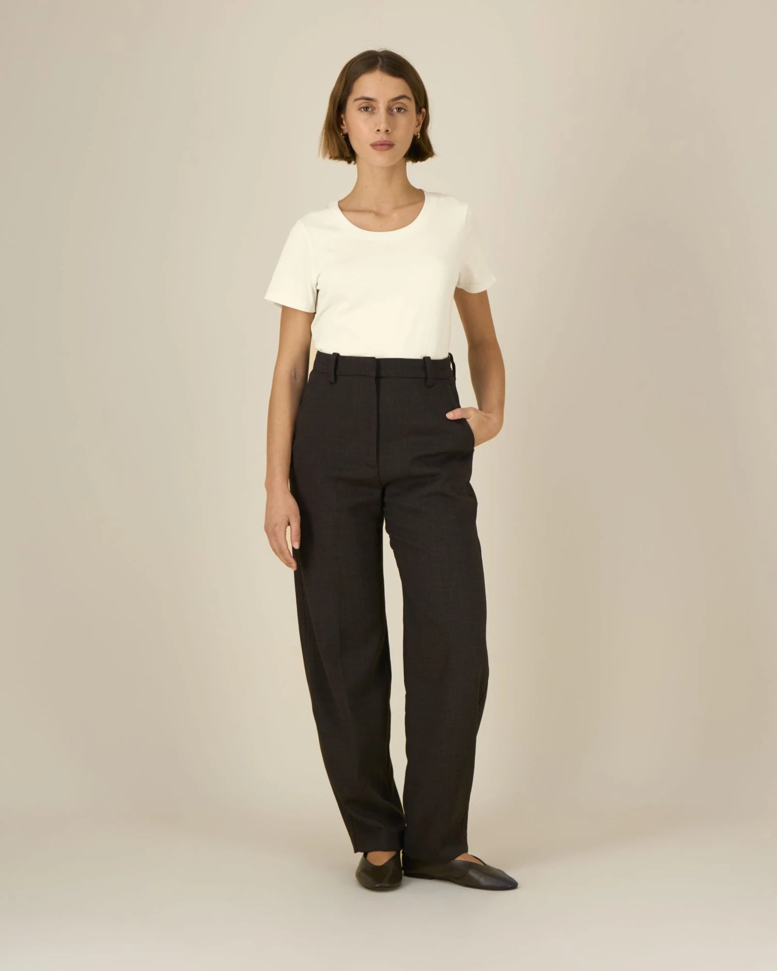 T-shirt donna cotone bio Expresser 2.0 da personalizzare - Crema