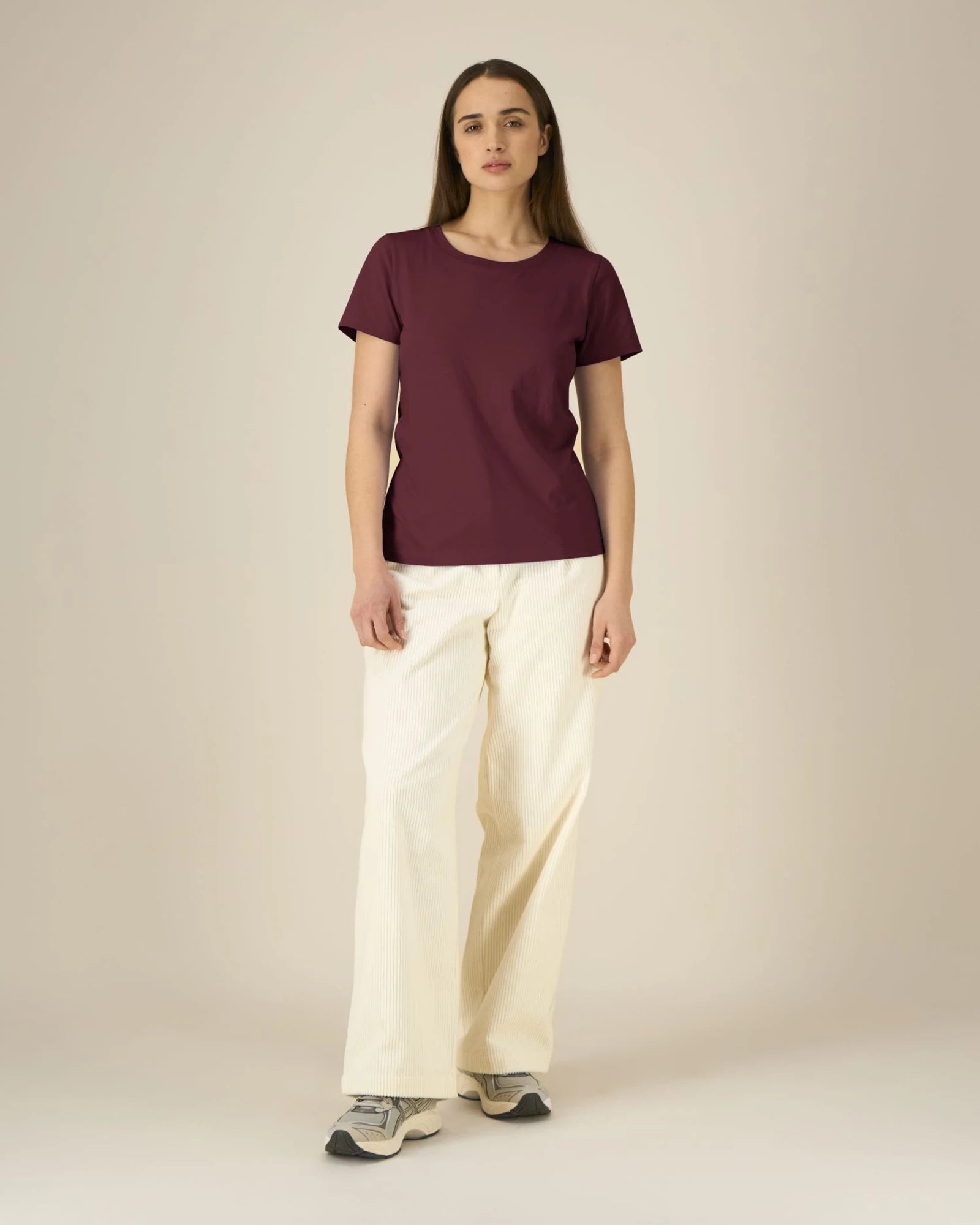 T-shirt donna cotone bio Expresser 2.0 da personalizzare - Bordeaux