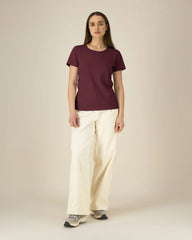 T-shirt donna cotone bio Expresser 2.0 da personalizzare - Bordeaux