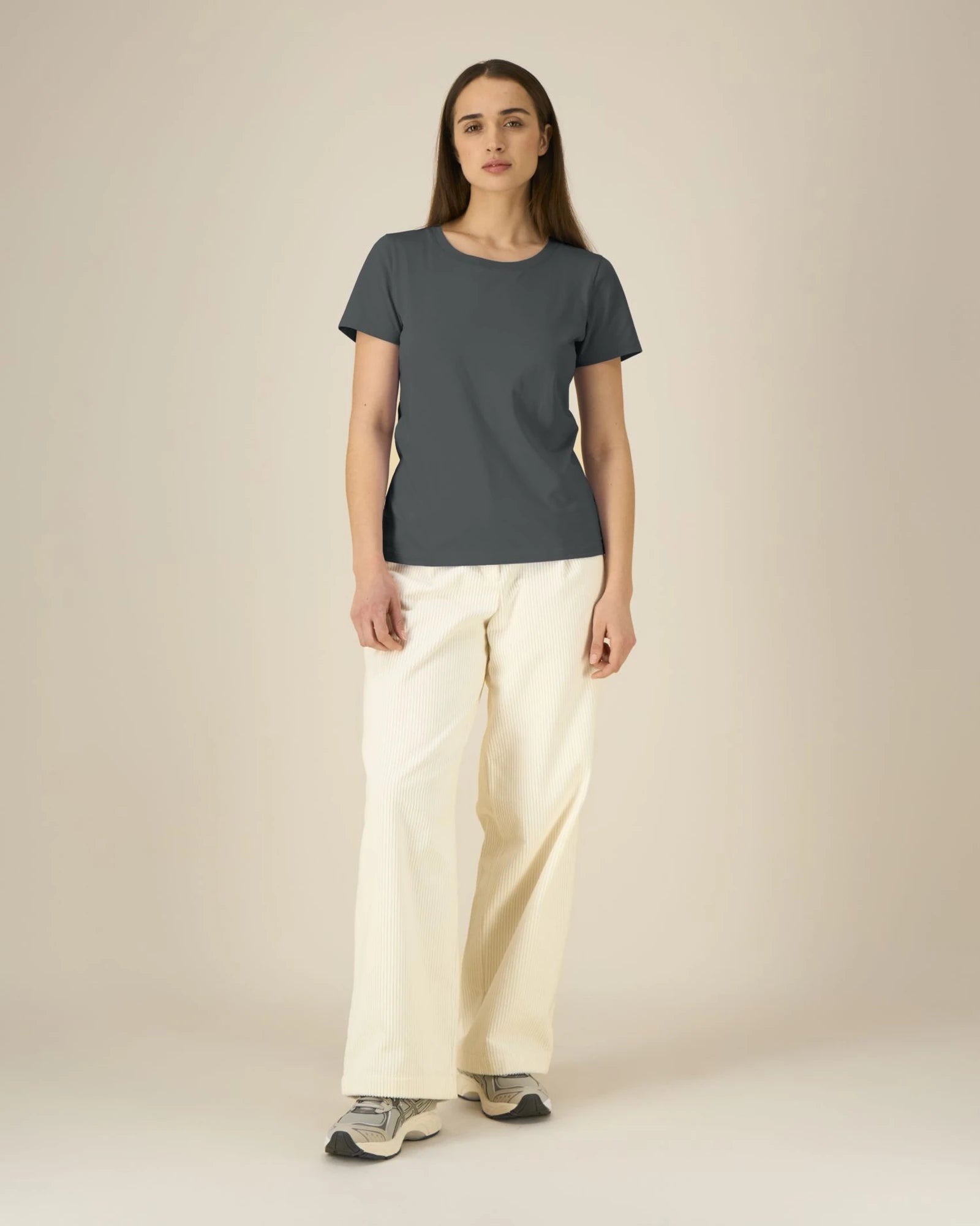 T-shirt donna cotone bio Expresser 2.0 da personalizzare - Antracite