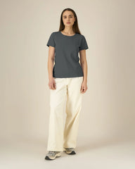 T-shirt donna cotone bio Expresser 2.0 da personalizzare - Antracite