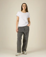 T-shirt donna cotone bio Expresser 2.0 da personalizzare - grigio melange freddo