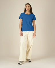 T-shirt donna cotone bio Expresser 2.0 da personalizzare - Blu royal