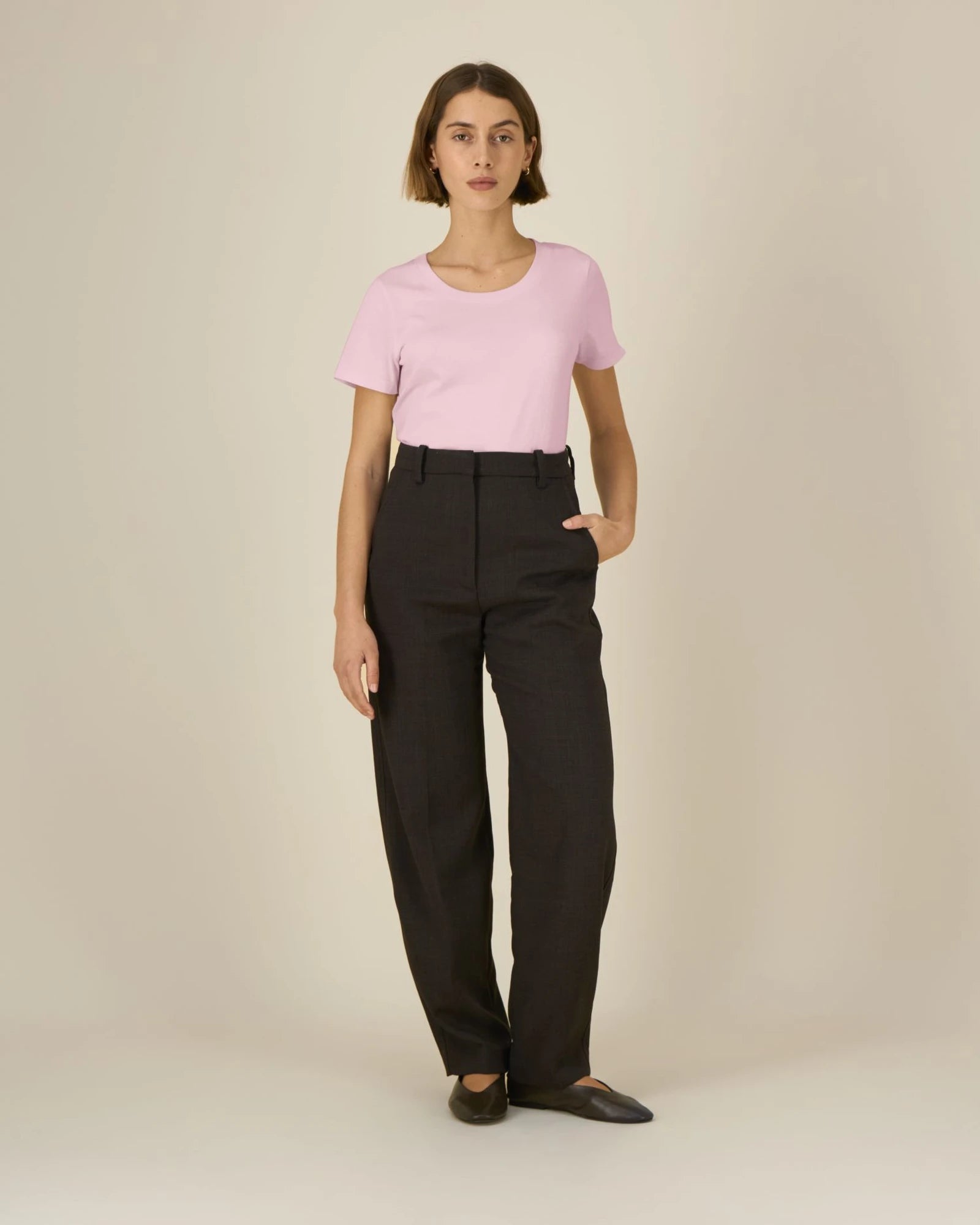 T-shirt donna cotone bio Expresser 2.0 da personalizzare - Rosa Cotone