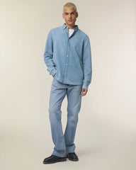 Camicia denim cotone bio Stanley/Stella da personalizzare - lavaggio chiaro