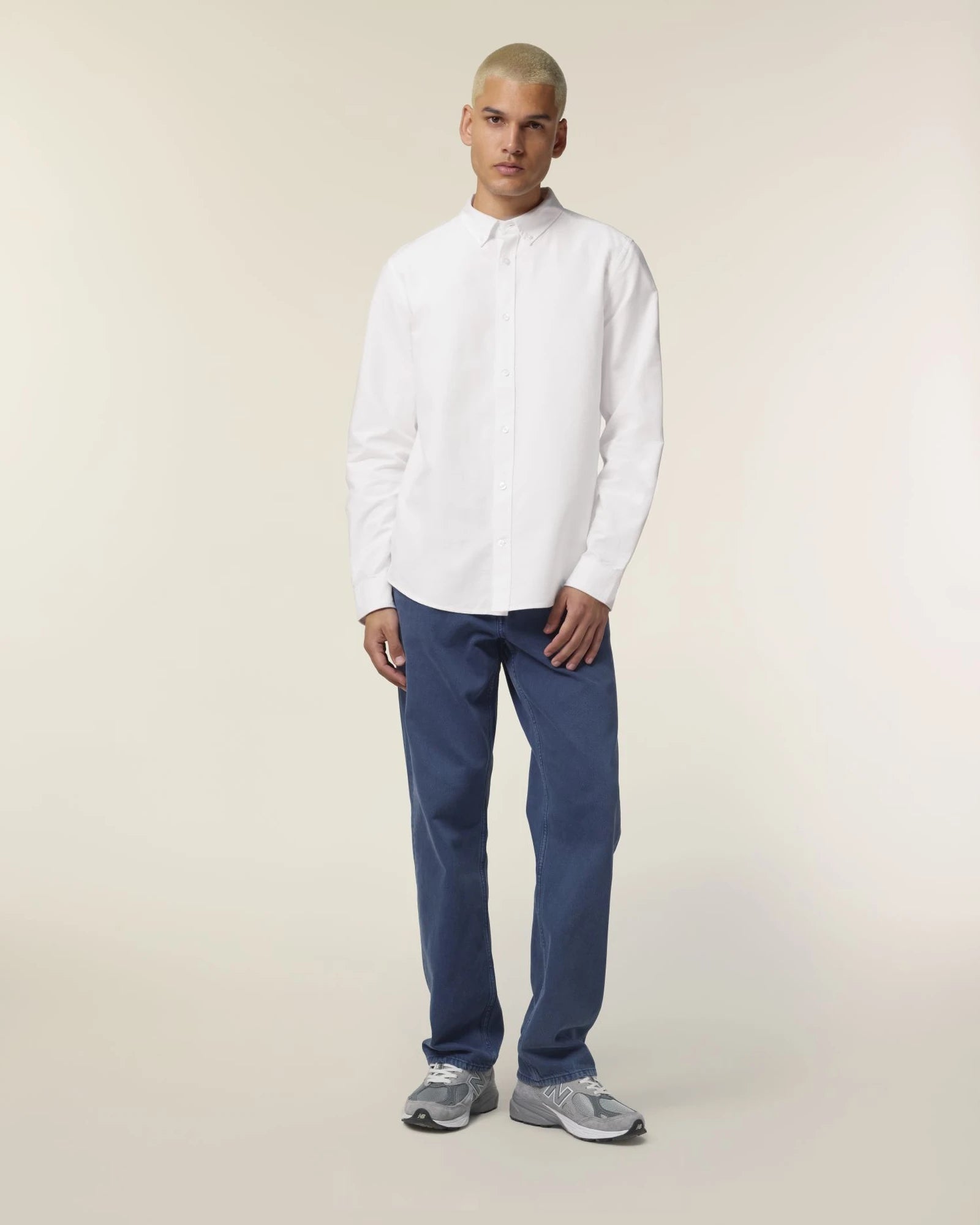 Camicia cotone bio Stanley/Stella Oxford da personalizzare - Bianco