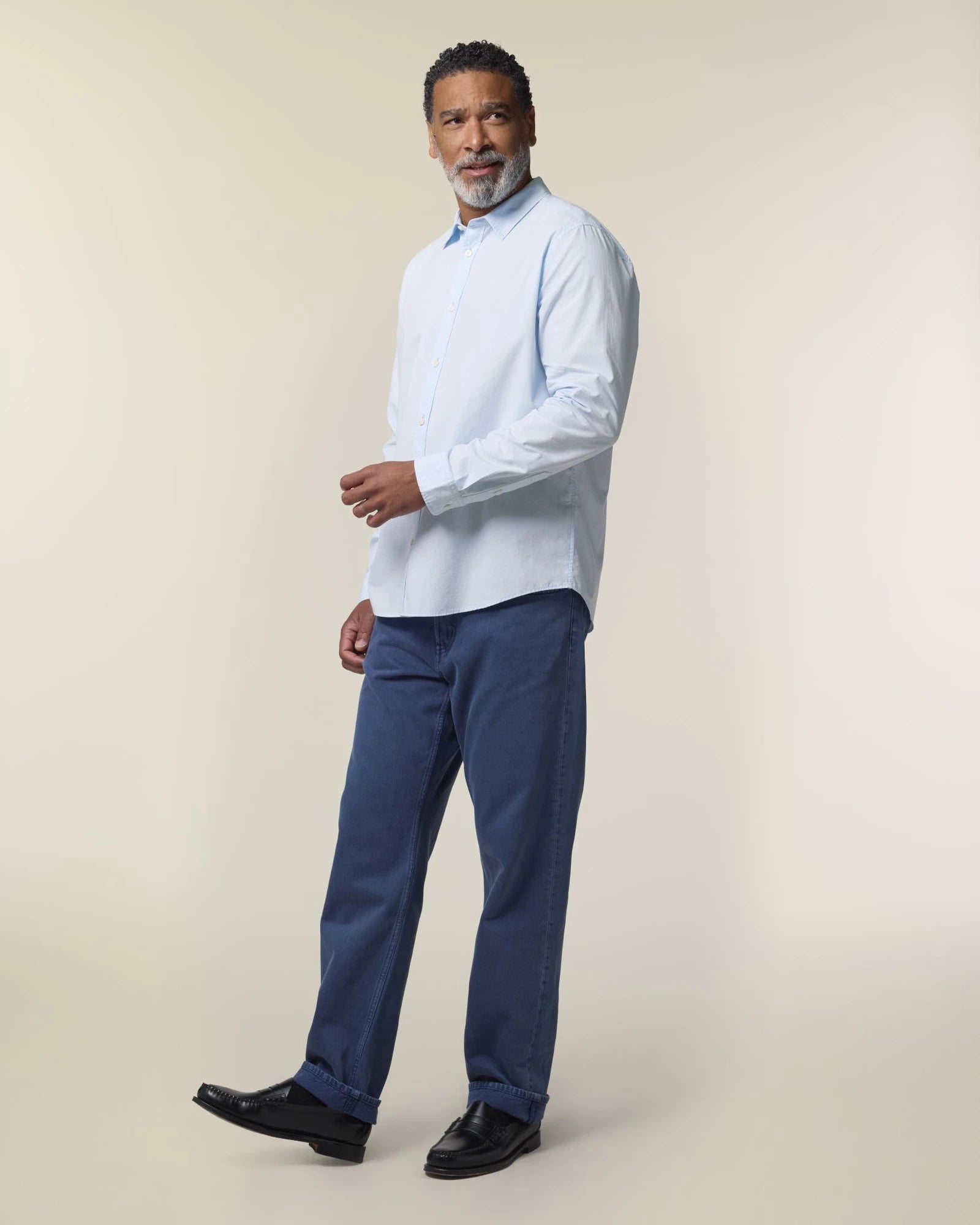 Camicia cotone bio Stanley/Stella Styler da personalizzare - Blu estivo