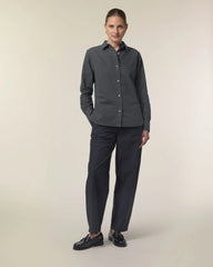 Camicia cotone bio Stanley/Stella Oxford da personalizzare - Antracite