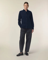 Camicia cotone bio Stanley/Stella Oxford da personalizzare - Blu Navy