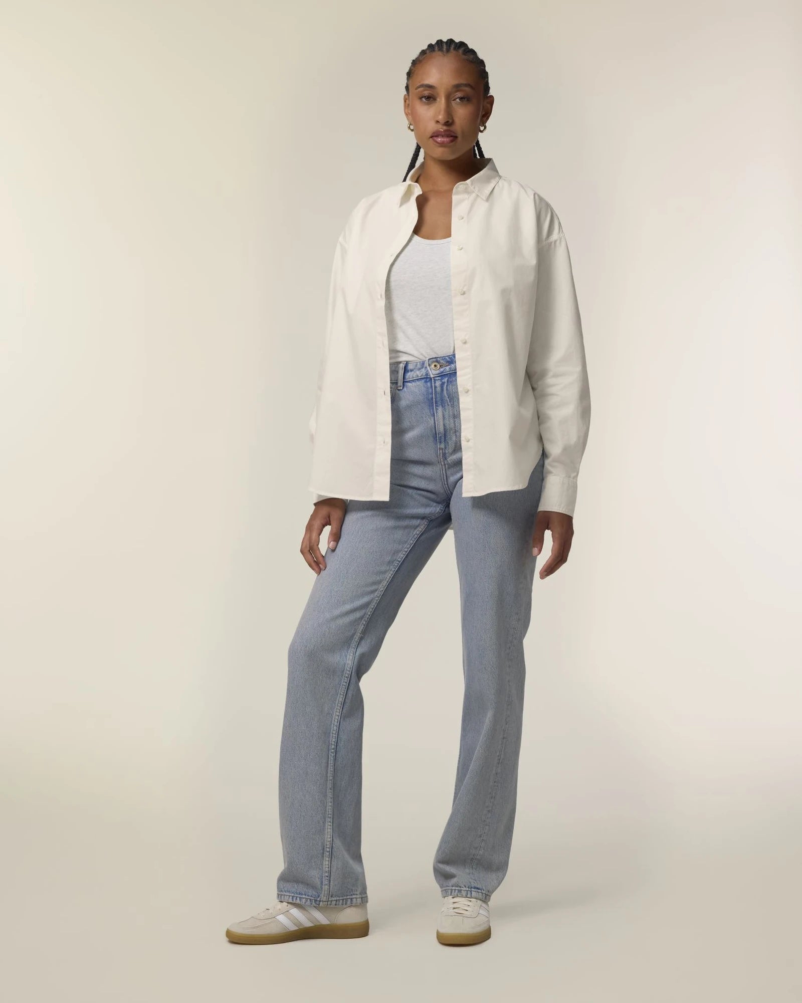 Camicia donna cotone bio Stanley/Stella da personalizzare - Crema
