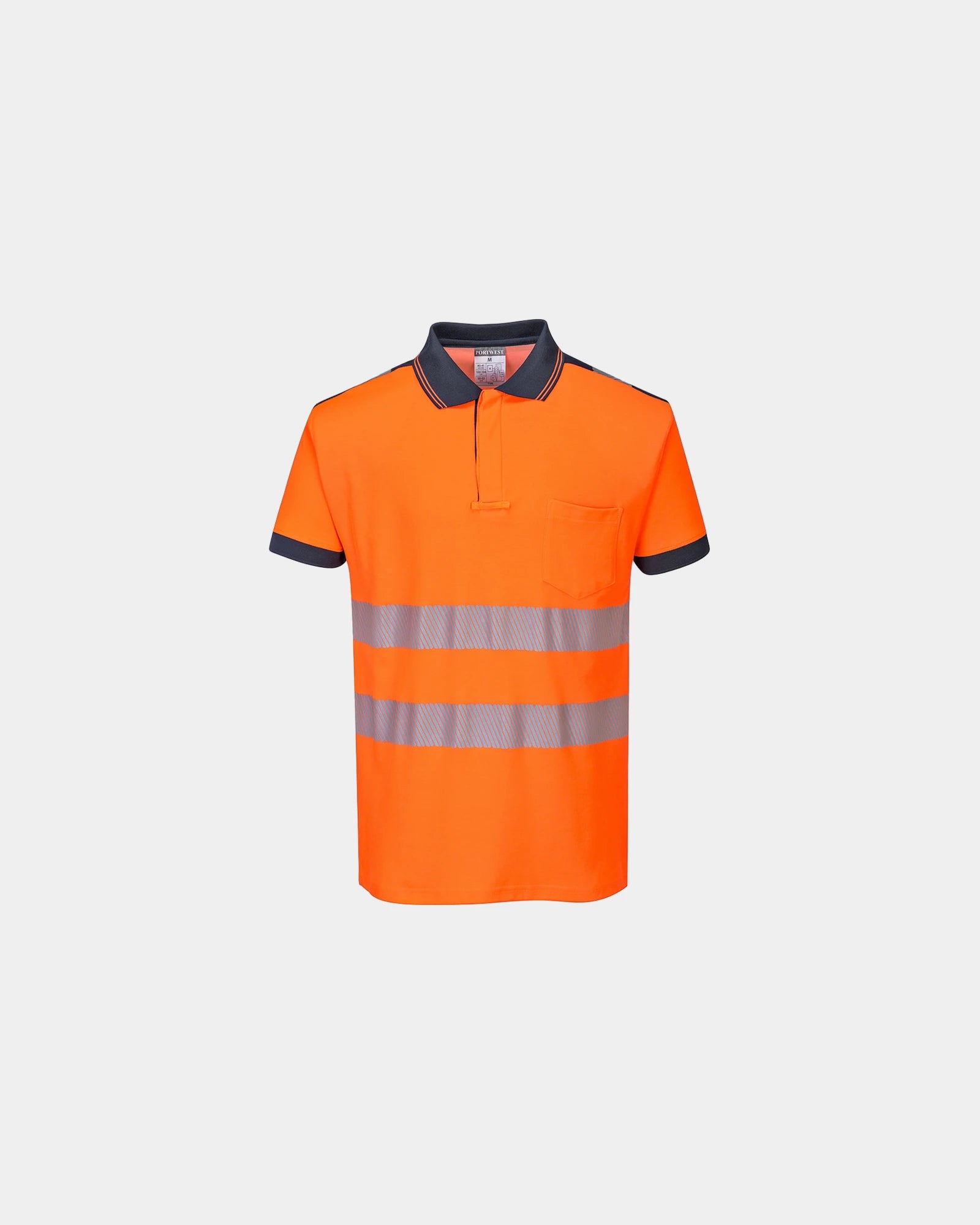 Polo alta visibilità cotone traspirante da personalizzare - Arancione
