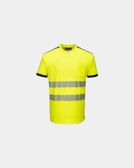 T-shirt alta visibilità cotone 175g/m² da personalizzare - Giallo-Nero