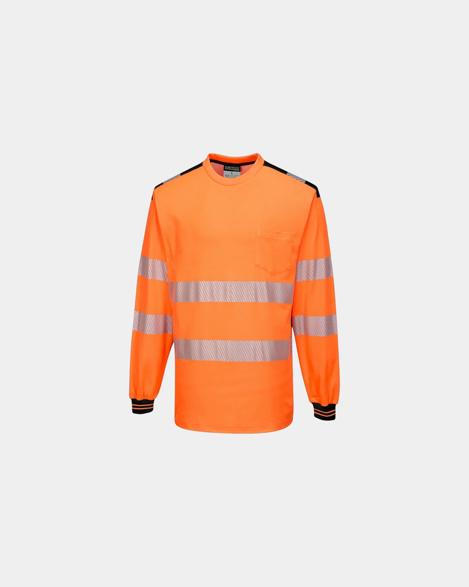 T-shirt alta visibilità manica lunga da personalizzare - Arancione