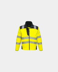 Softshell alta visibilità impermeabile da personalizzare - Giallo-Nero