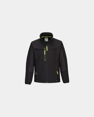 Giacca softshell impermeabile 2 strati da personalizzare - Nero-Blu Cielo