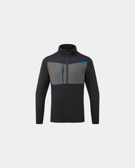 Felpa mezza zip tech pile antistrappo da personalizzare - Nero-Blu Cielo