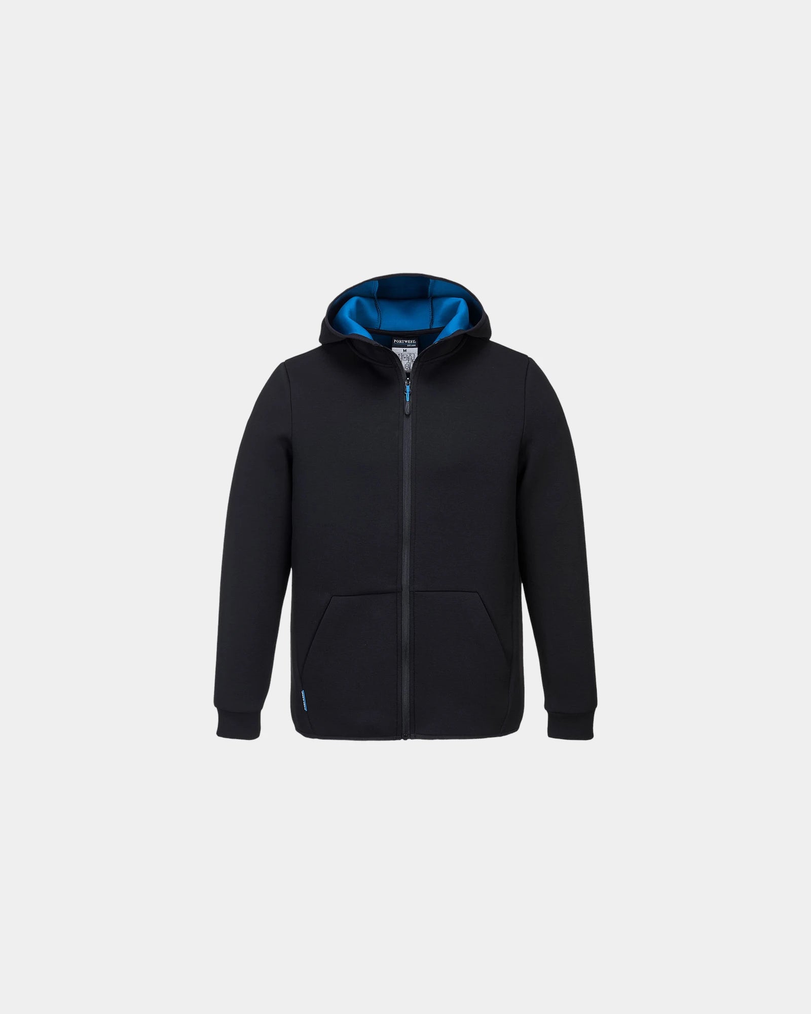 Pile tecnico bicolore 330 g/m² da personalizzare - Nero-Blu Cielo