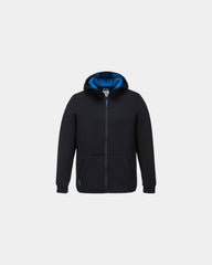 Pile tecnico bicolore 330 g/m² da personalizzare - Nero-Blu Cielo