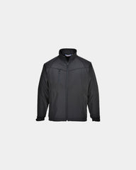 Softshell Oregon poliestere 280g/m² da personalizzare - Nero-Blu Cielo