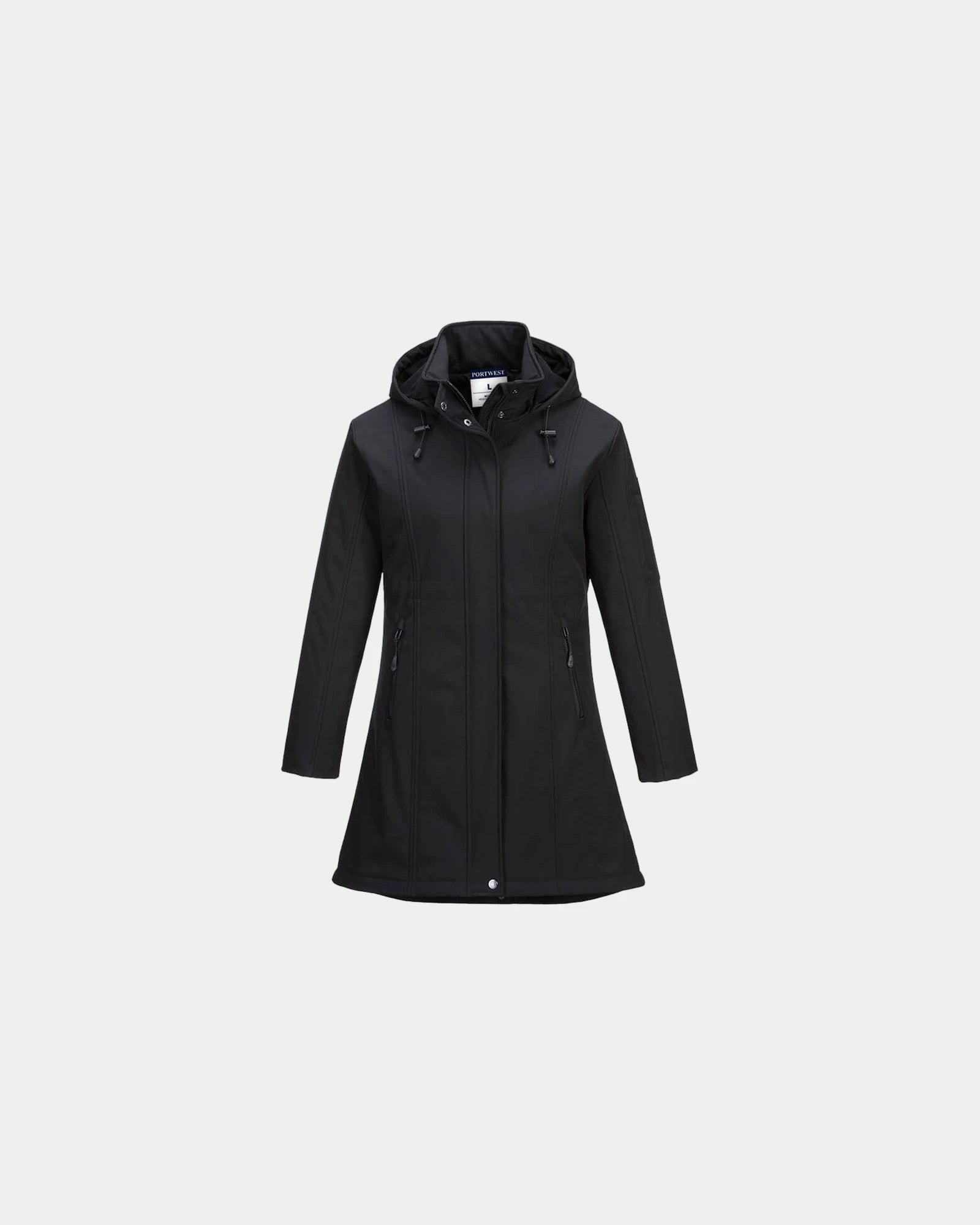 Giacca softshell donna impermeabile da personalizzare - Nero-Blu Cielo