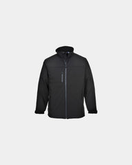 Giubbotto softshell impermeabile 310g da personalizzare - Nero-Blu Cielo