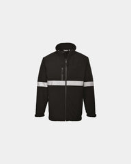 Softshell impermeabile traspirante Iona da personalizzare - Nero-Blu Cielo
