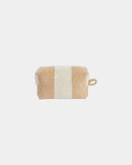 Beauty case spugna La Serviette Riviera da personalizzare - Sabbia / Crema