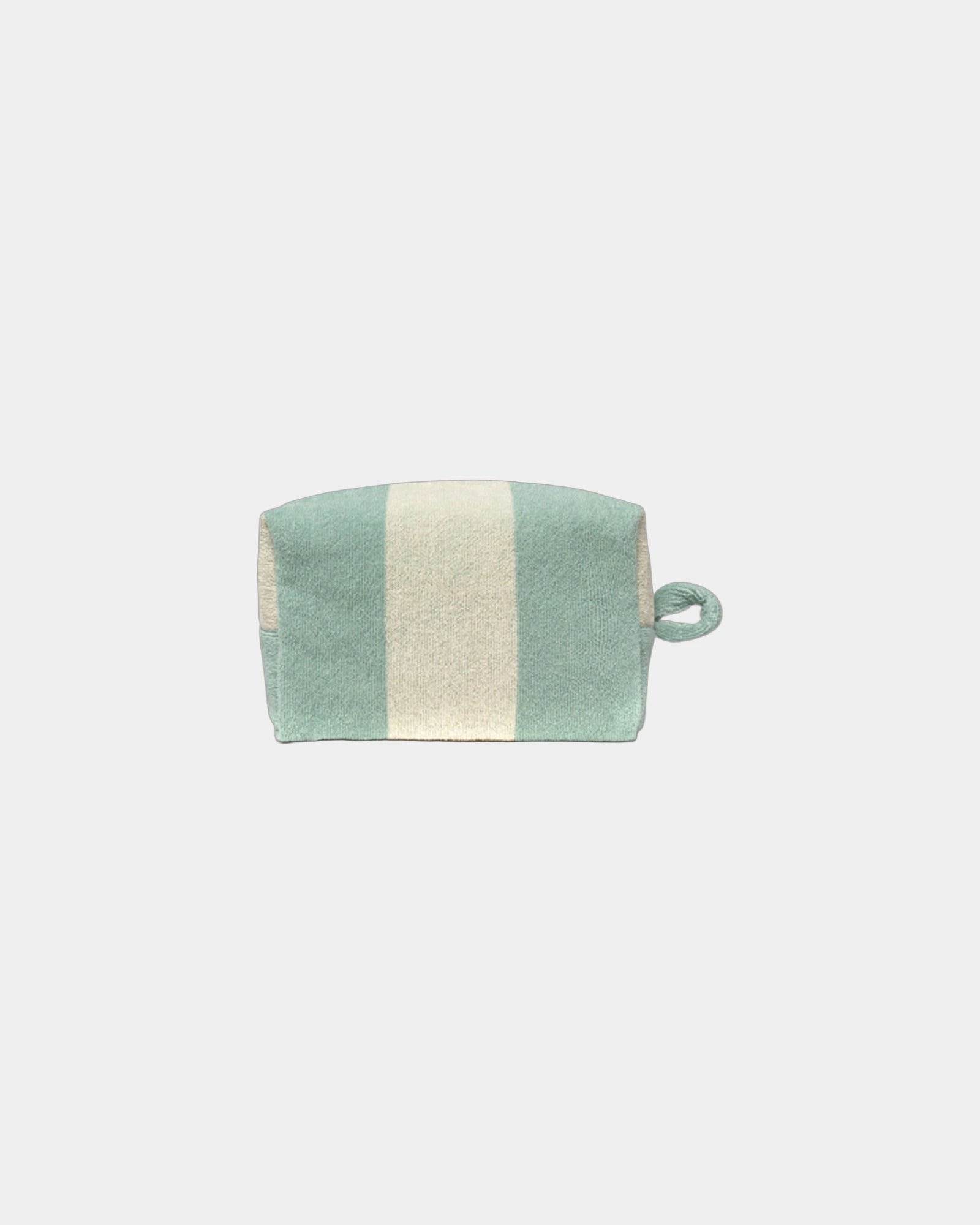Beauty case spugna La Serviette Riviera da personalizzare - Verde Acqua / Crema