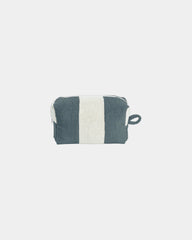 Beauty case spugna La Serviette Riviera da personalizzare - Grigio / Crema