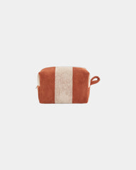 Beauty case spugna La Serviette Riviera da personalizzare - Ruggine / Crema
