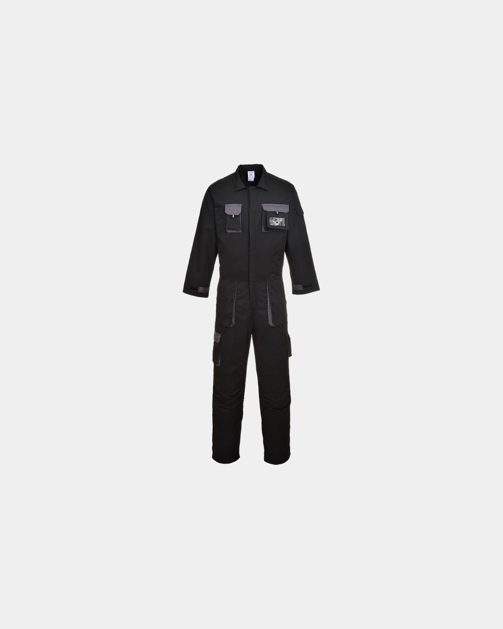 Tuta da lavoro cotone 245 g/m² Texo da personalizzare - Nero-Blu Cielo