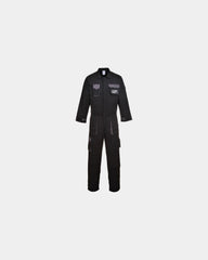 Tuta da lavoro cotone 245 g/m² Texo da personalizzare - Nero-Blu Cielo