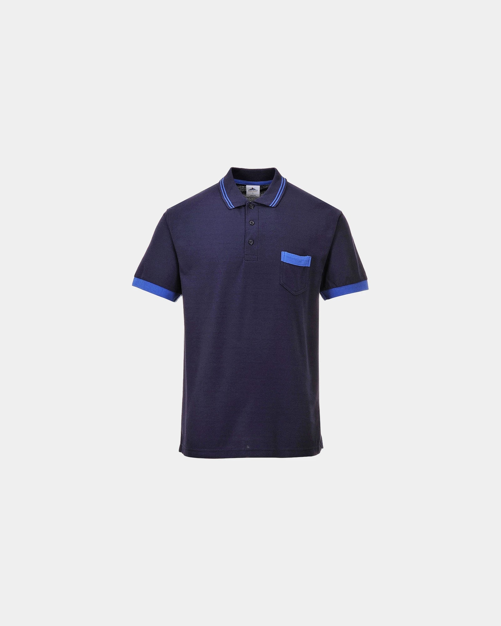 Polo Texo Contrast poliestere-cotone da personalizzare - Blu Navy
