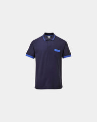 Polo Texo Contrast poliestere-cotone da personalizzare - Blu Navy