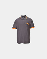 Polo Texo Contrast poliestere-cotone da personalizzare - Grigio