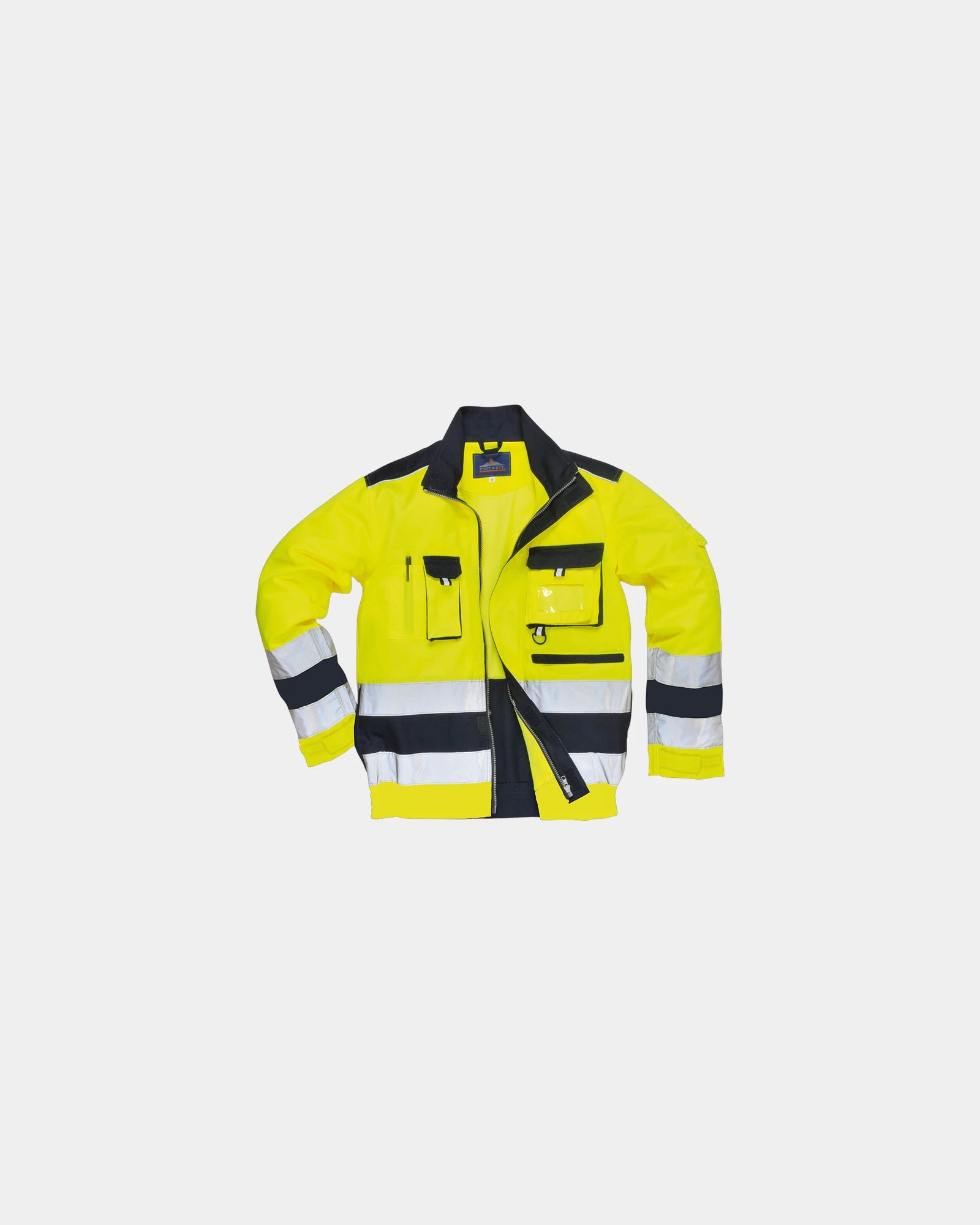 Giubbotto alta visibilità bicolore Lille da personalizzare - Giallo-Blu Navy