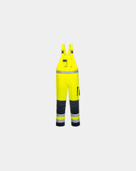 Salopette alta visibilità bicolore da personalizzare - Giallo-Blu Navy