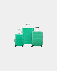 Set 3 trolley policarbonato rigido da personalizzare - Verde
