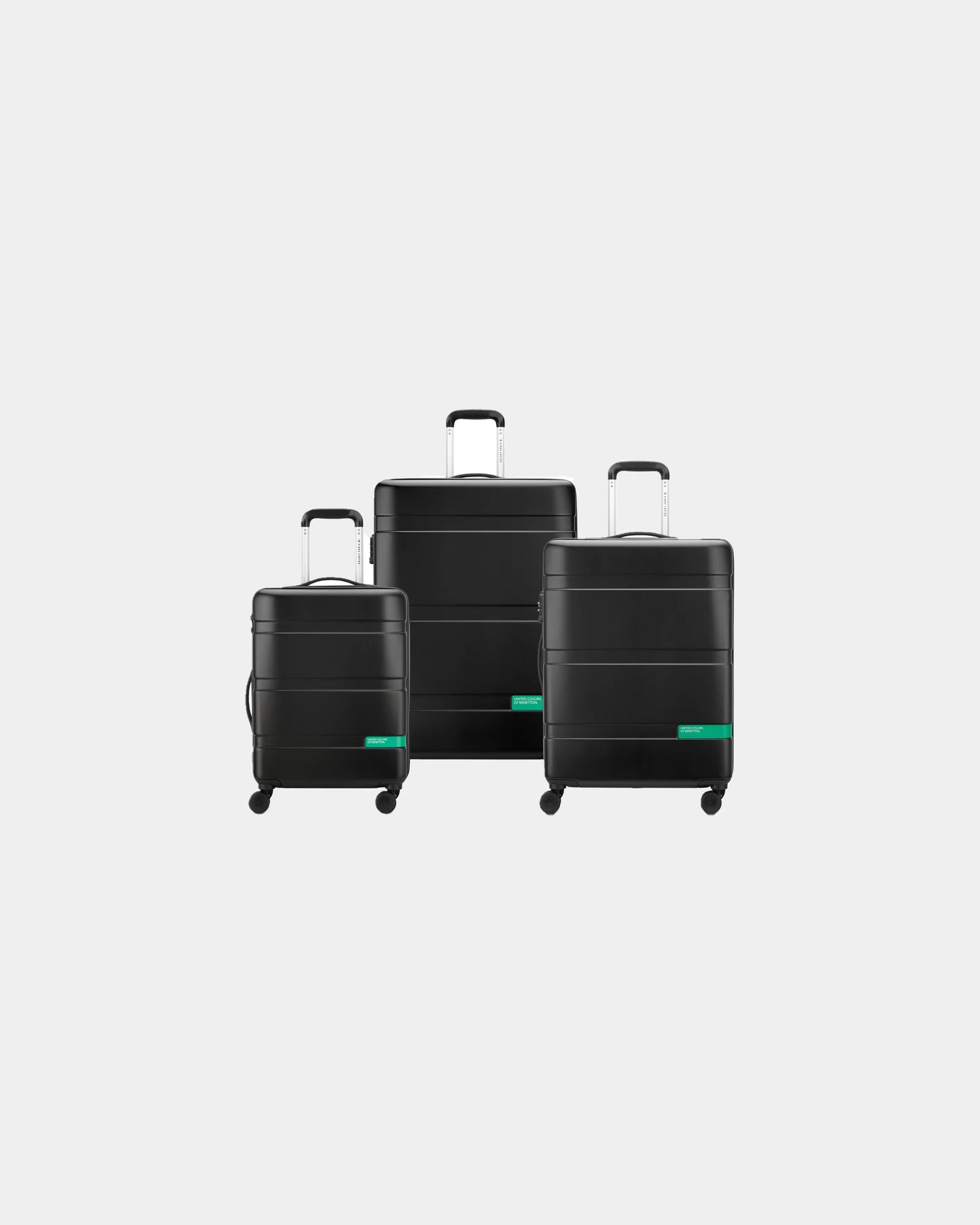 Set 3 trolley policarbonato rigido da personalizzare - Nero