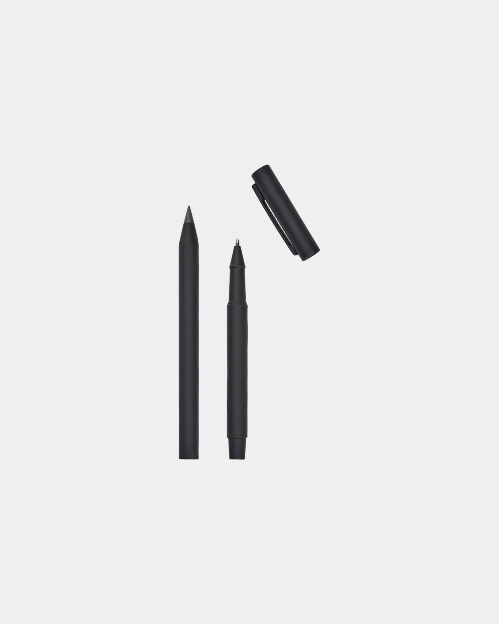 Set penne acciaio riciclato Baltimore da personalizzare - Nero