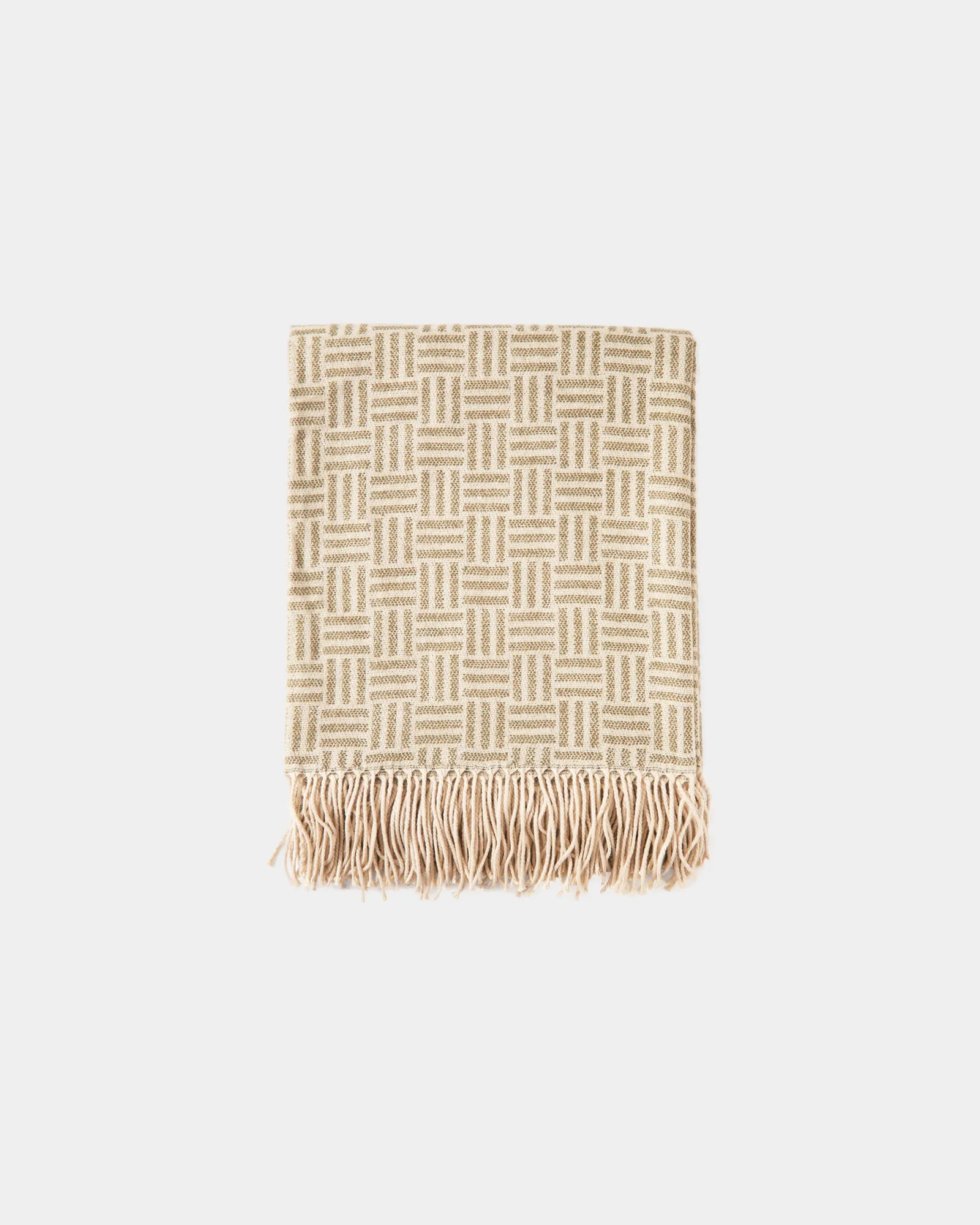 Plaid jacquard acrilico Vinga Lenox da personalizzare - Verde