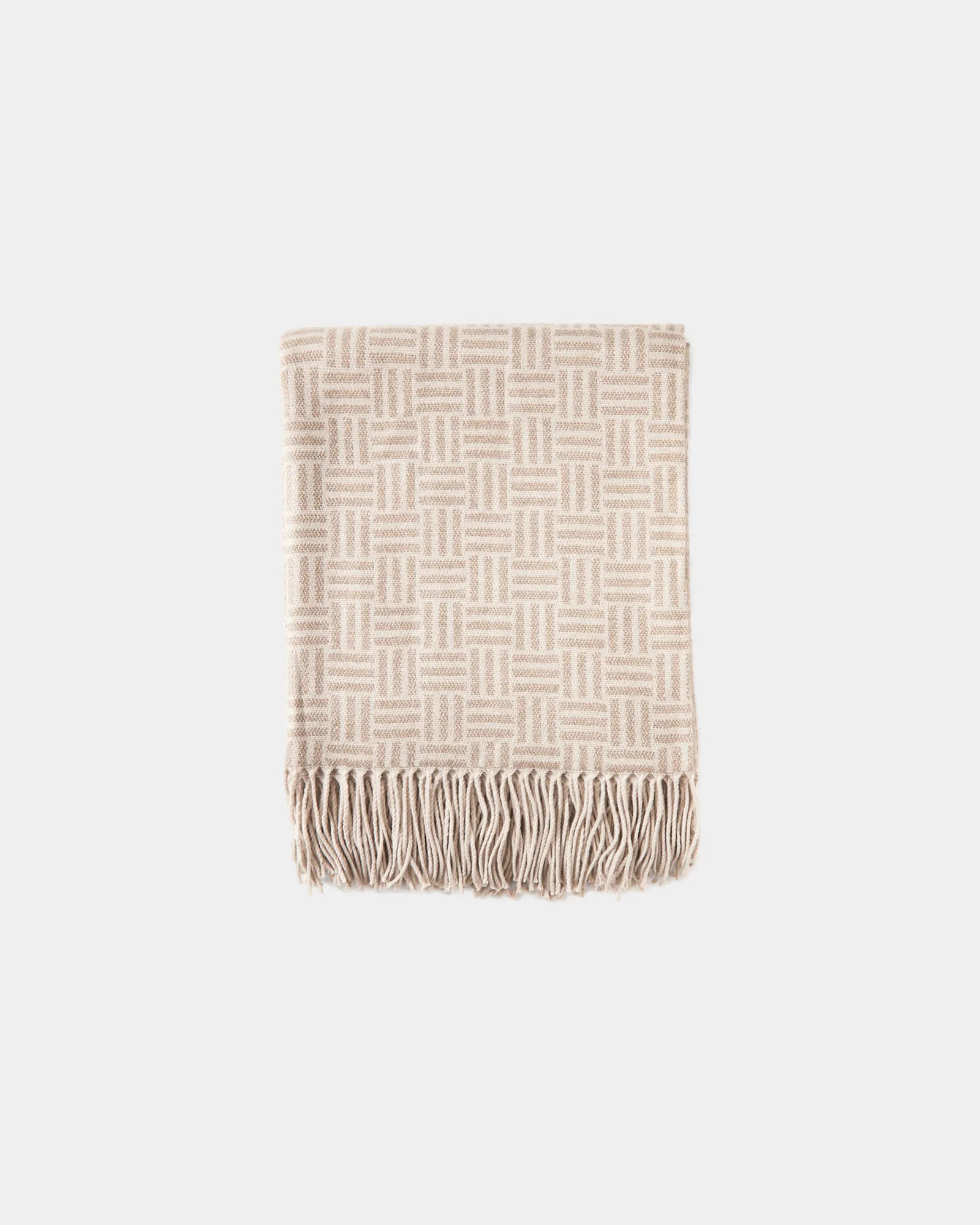 Plaid jacquard acrilico Vinga Lenox da personalizzare - Marrone