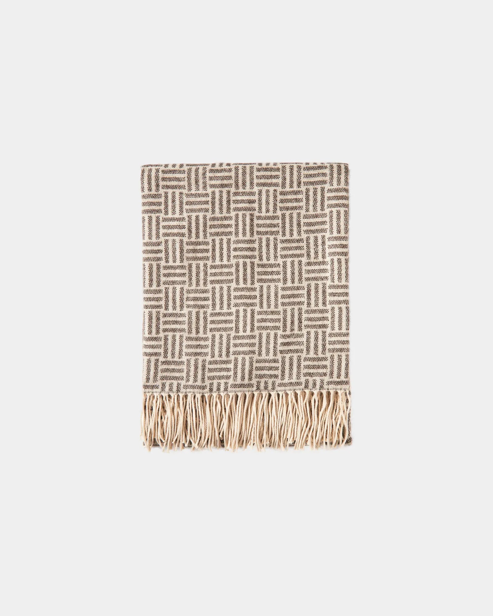 Plaid jacquard acrilico Vinga Lenox da personalizzare - Nero