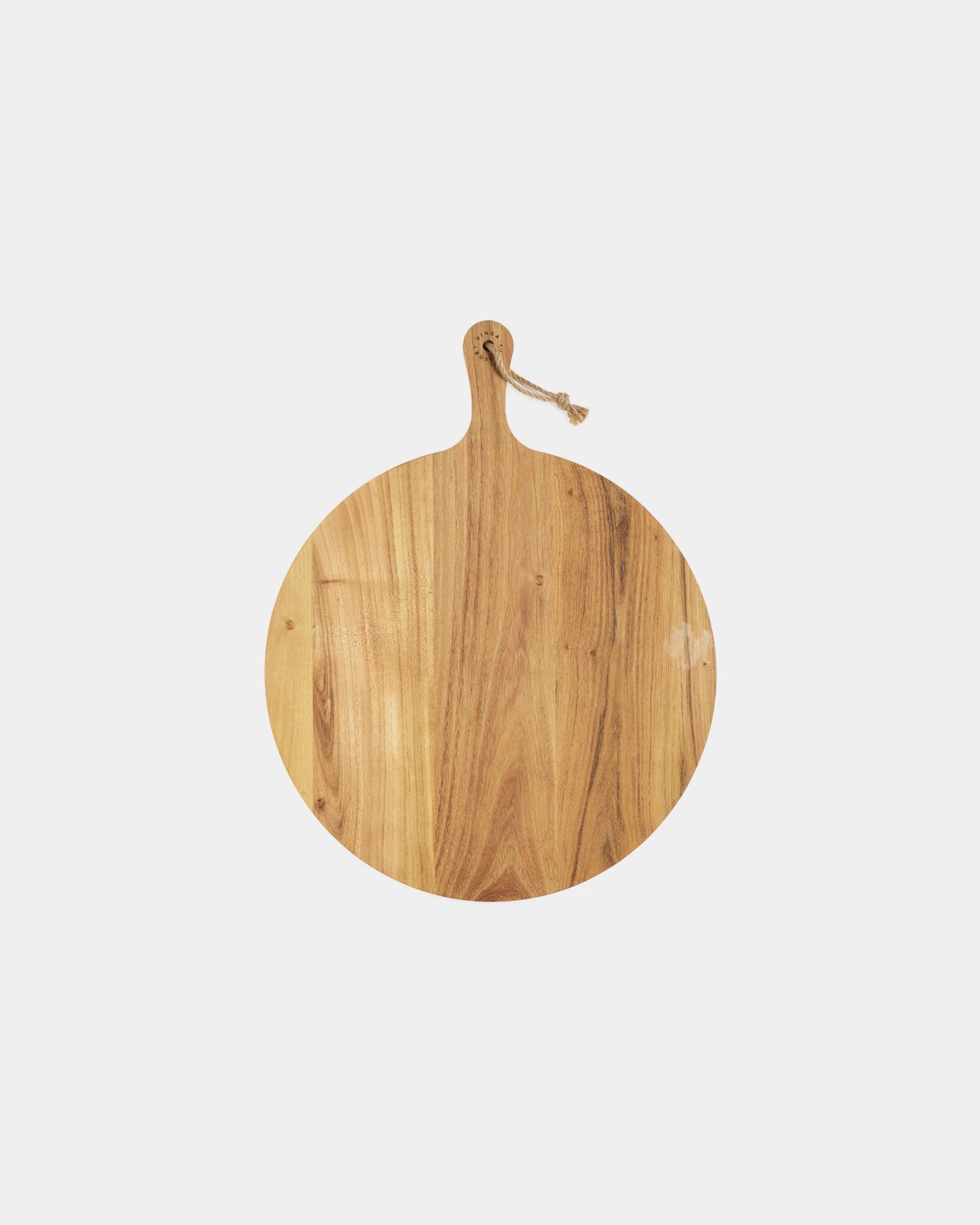 Tagliere rotondo teak FSC Vinga Buscot da personalizzare - Marrone
