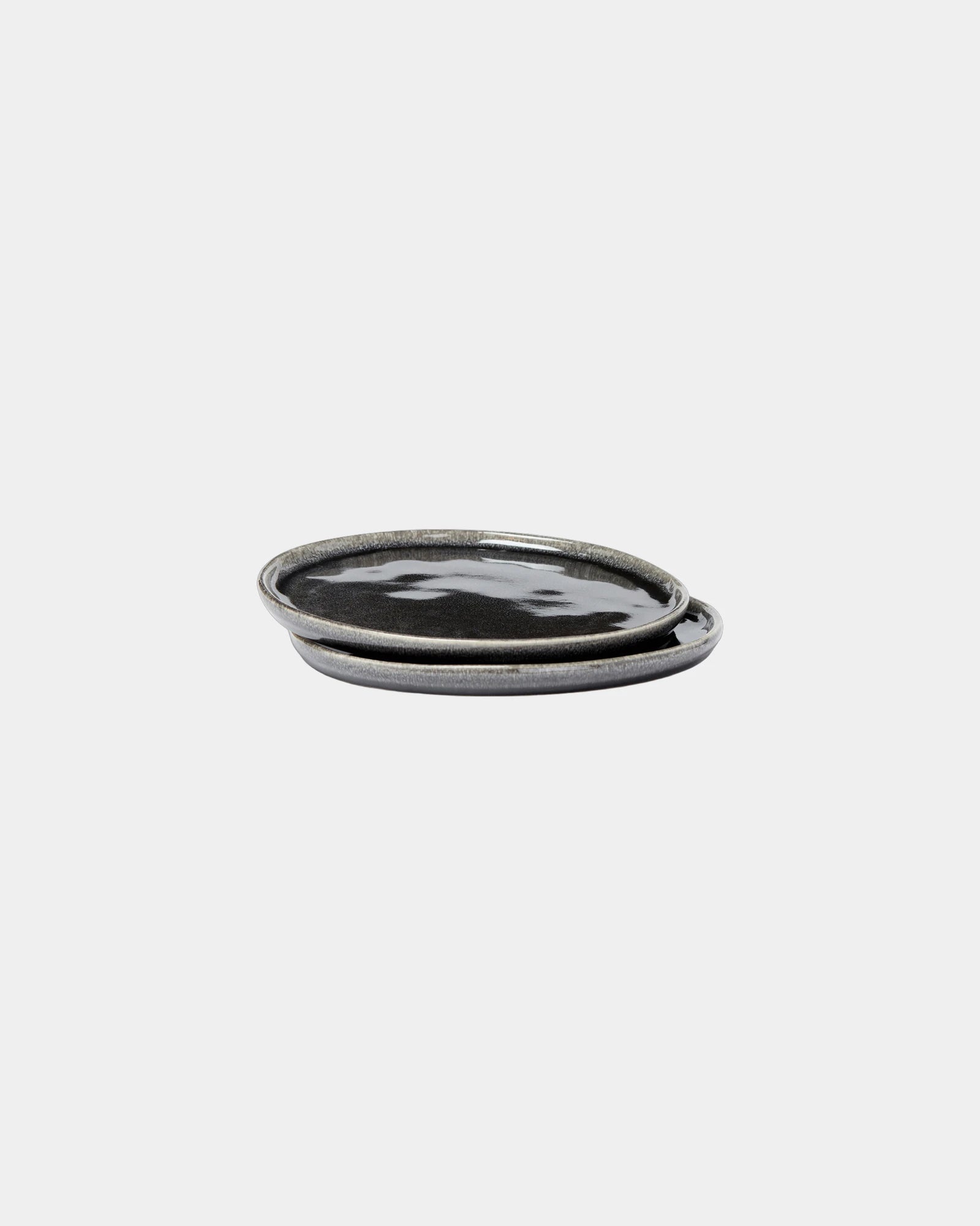 Set 2 piatti gres Vinga Nomimono 26,5cm da personalizzare - Nero