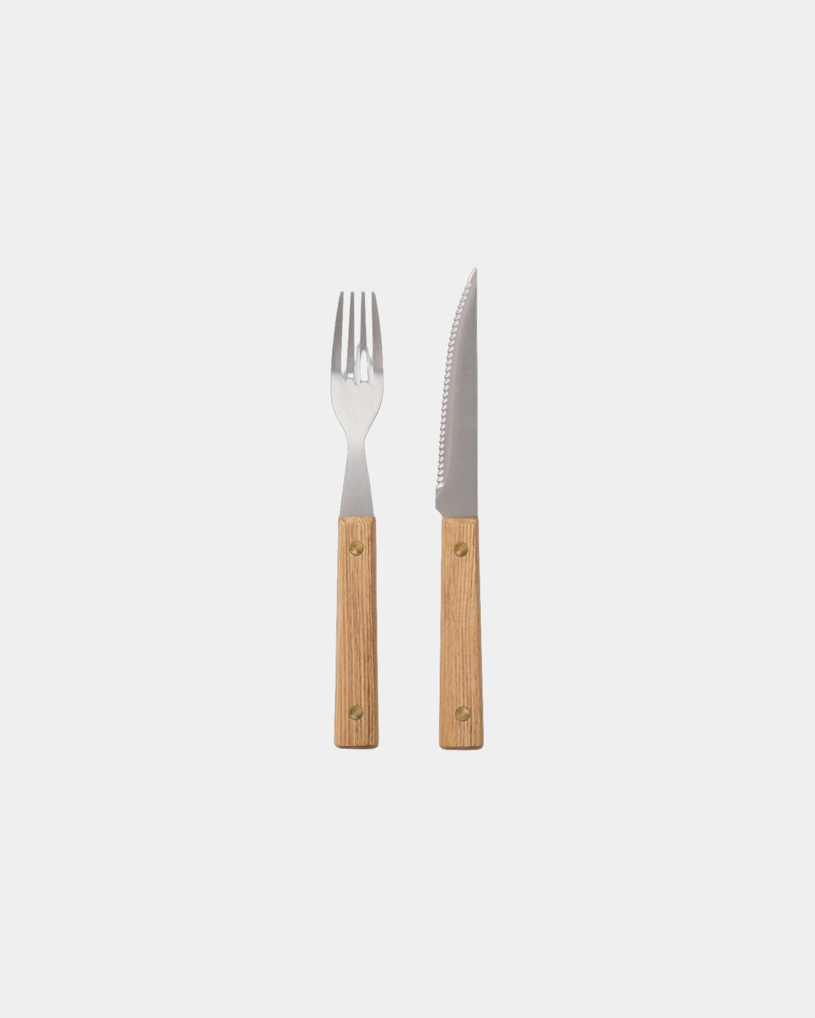 Set posate legno FSC acciaio Vinga Paso da personalizzare - Marrone