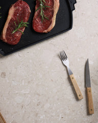 Set posate legno FSC acciaio Vinga Paso da personalizzare - 4