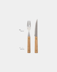 Set posate legno FSC acciaio Vinga Paso da personalizzare - 1