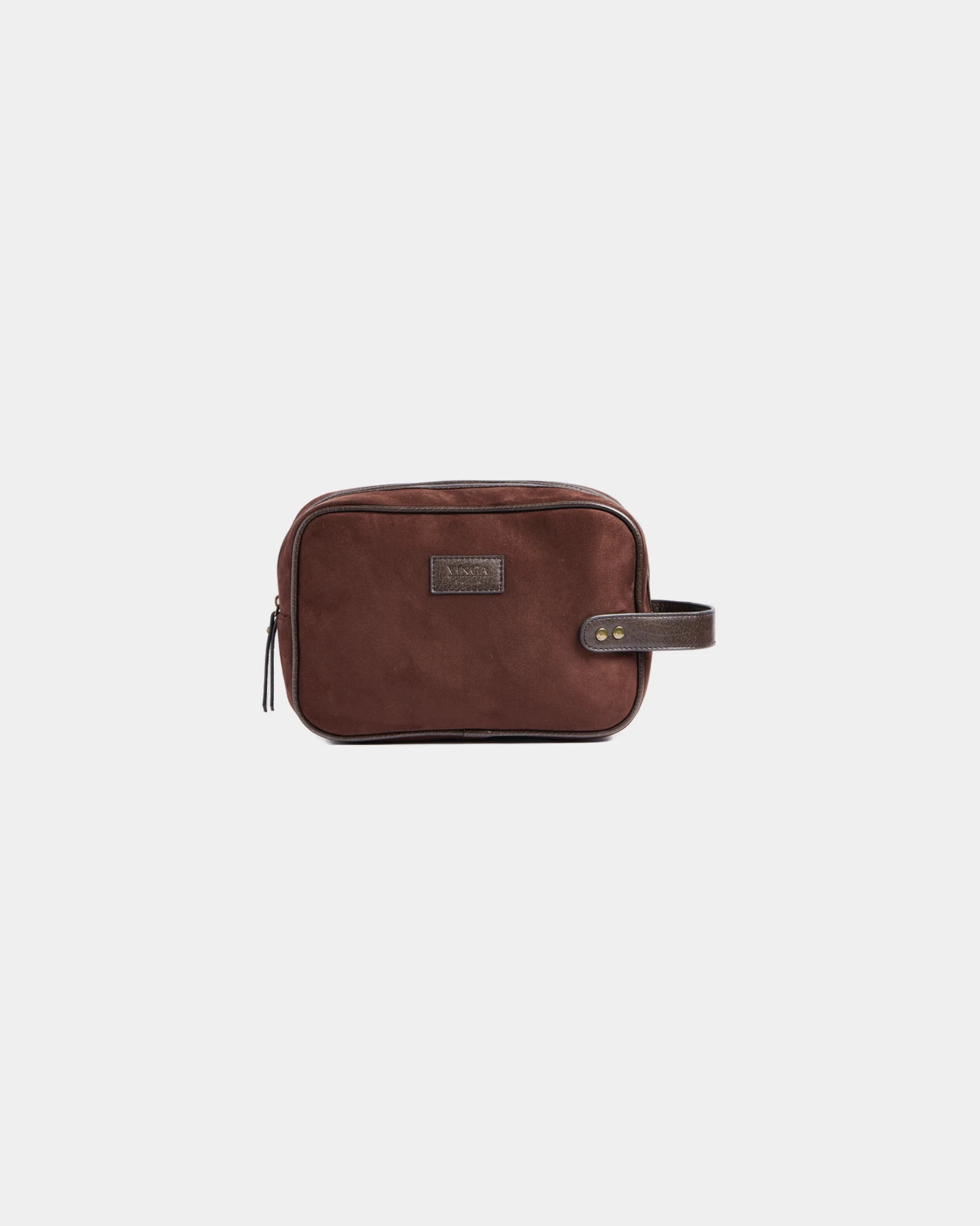 Beauty case similpelle Vinga Hunton da personalizzare - Marrone